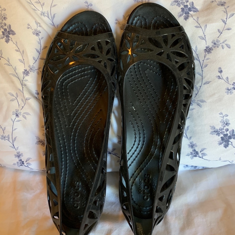 Black jellies! Worn one time.